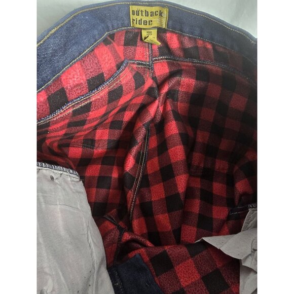 VTG Outback Rider Plaid Fleece Lined Heavy Denim Jeans - 2 PAIRS- Size 42- READ - Picture 7 of 16